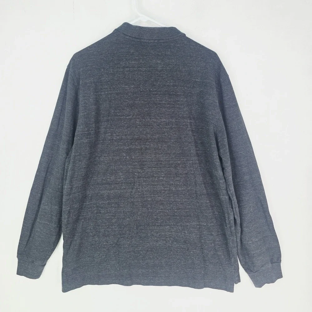 Polo Ralph Lauren Men XL Custom Slim Fit Long Sleeve Polo Shirt Heather Charcoal